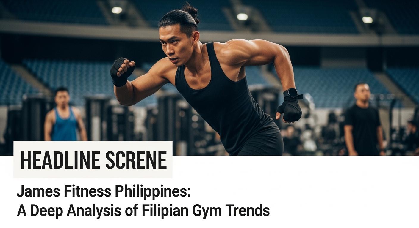 A diverse group of people exercising in a contemporary gym with james Fitness Philippines branding.
