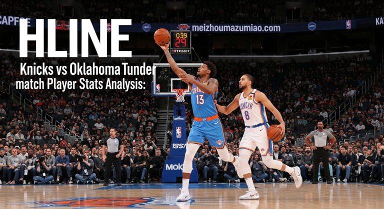 Data-driven basketball analysis graphic for Knicks vs Thunder with Philippine flag accent.