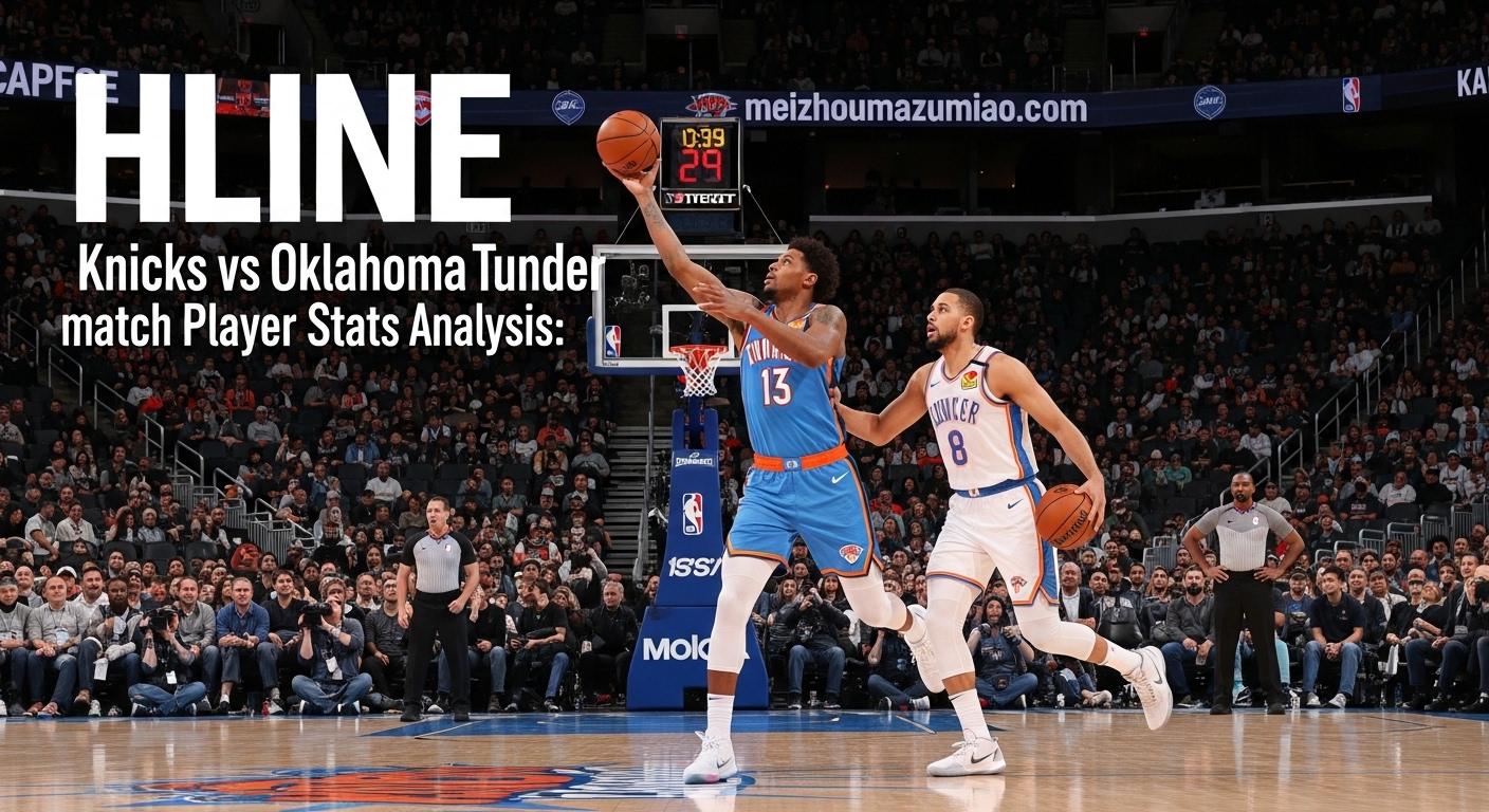 Data-driven basketball analysis graphic for Knicks vs Thunder with Philippine flag accent.