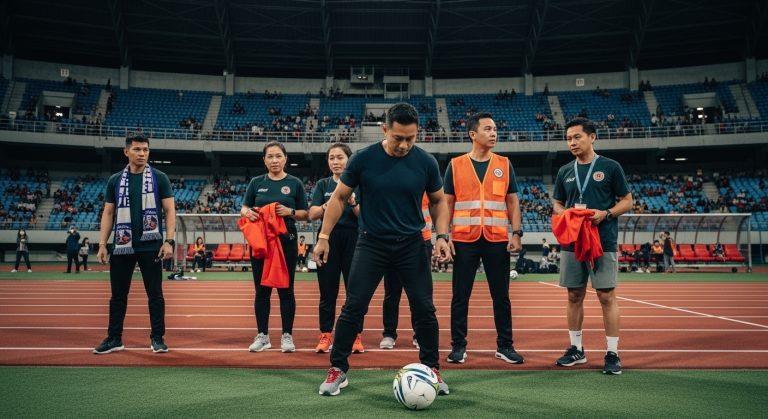 Commuters and PUVs on a Metro Manila street, with a gym entrance in the background, illustrating urban fitness and trans